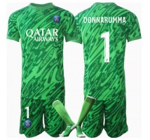Paris Saint-Germain Gianluigi Donnarumma #1 Bramkarskie Koszulka Podstawowa dzieci 2024-25 Krótki Rękaw (+ krótkie spodenki)